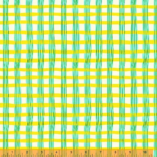 Lucky Rabbit: Painted Plaid in Yellow
