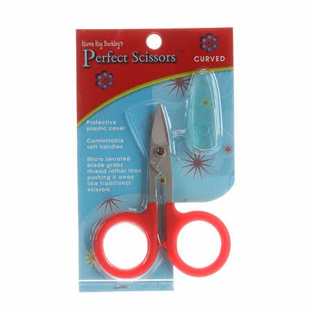 Karen Kay Buckley Perfect Curved Scissors 3-3/4 Inch Red