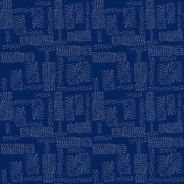 Roam:  Kantha Cloth Pattern - Navy