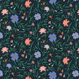 Vintage Garden: Aster in Navy Metallic